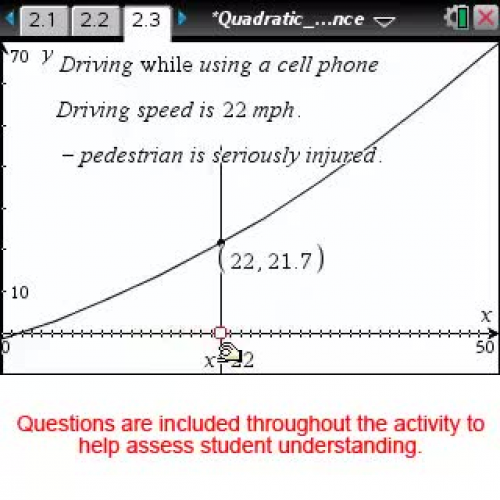 Quadratic Functions and Stopping Distance [Math Nspired Preview Video]