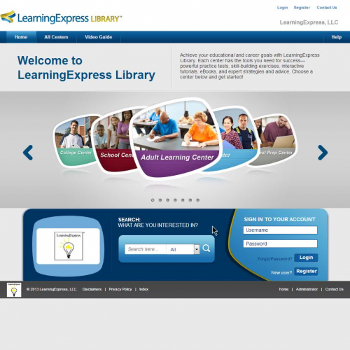 Learning Express Library: Homepage 