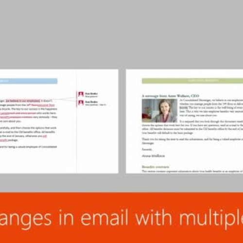 Track changes in email with multiple people 