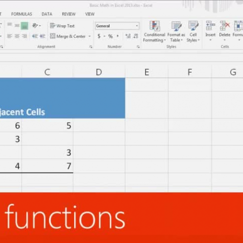 Using functions in Excel 2013