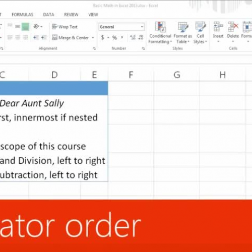 Operator order in Excel 2013