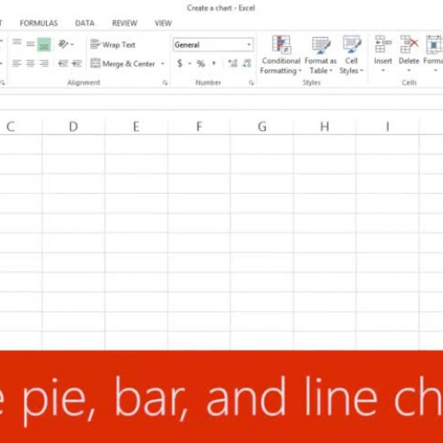 Create pie, bar, and line charts 