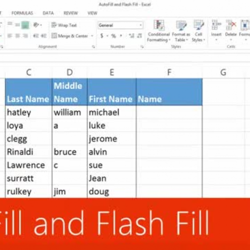 Use AutoFill and Flash Fill 