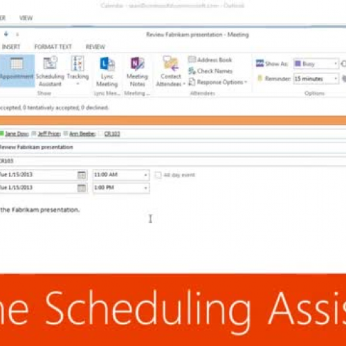 Use the Scheduling Assistant 