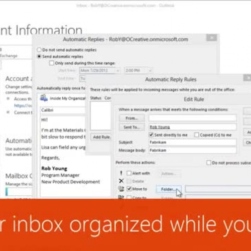 Rules to keep your inbox organized while you’re away 