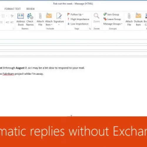 Use automatic replies without Exchange 
