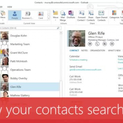 Narrow your contacts search results 