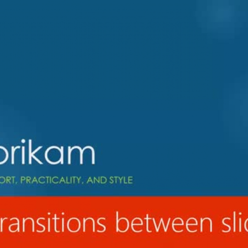 Apply transitions between slides 