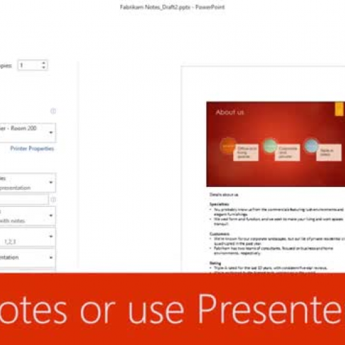 Print notes or use Presenter view 