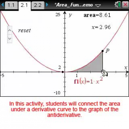 Area Function Demo [Math Nspired Preview Video]