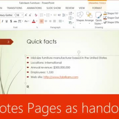 Print Notes Pages as handouts 