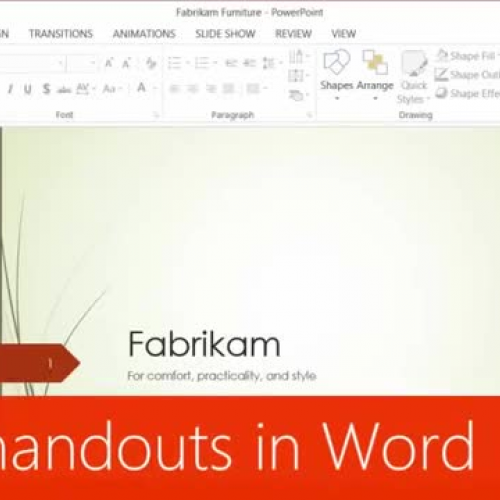 Print handouts in Word 