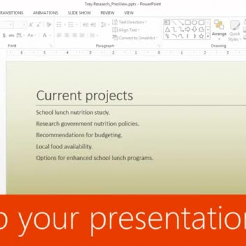 Set up your presentation 