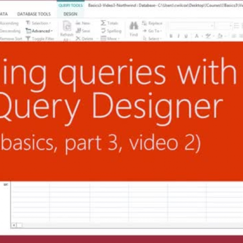 Building queries with the Query Designer 