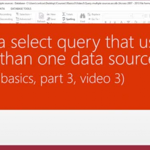 Build queries that use more than one data source 