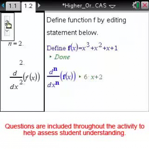 Higher Order Derivatives (CAS Tool) [Math Nspired Preview Video]