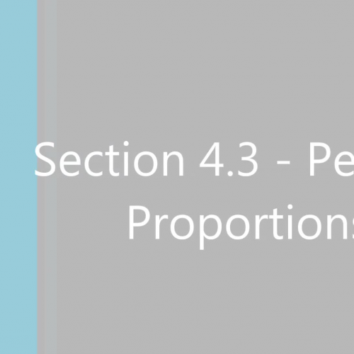 Section 4.3 - Percent Proportions