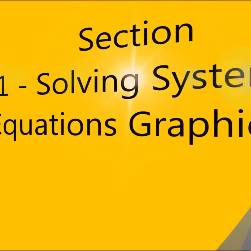 Section 8.1 - Graphing Linear Systems