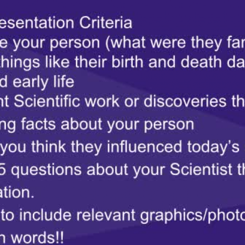 Scientist Presentation