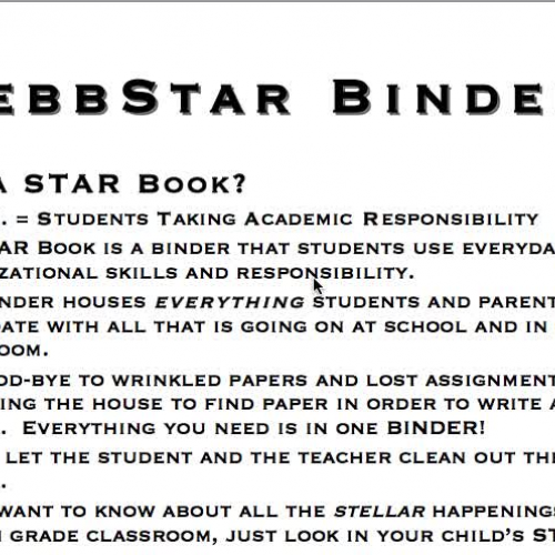 WebbSTAR Binder