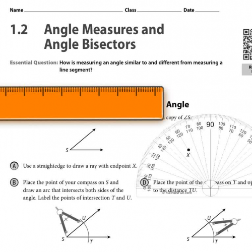 Angles and angle addition, angle bisectors