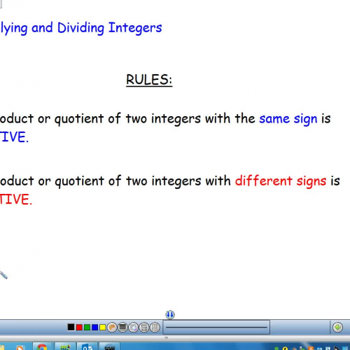 Multiplying and dividing integers