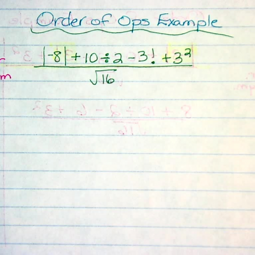 Corbin 1 Order of Operations Example