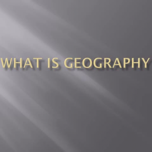 What is Geography