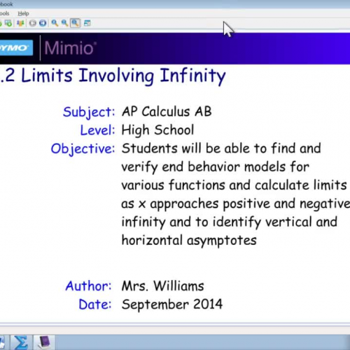 2.2 - Limits Involving Infinity