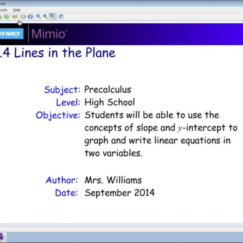 P.4 - Lines in the Plane