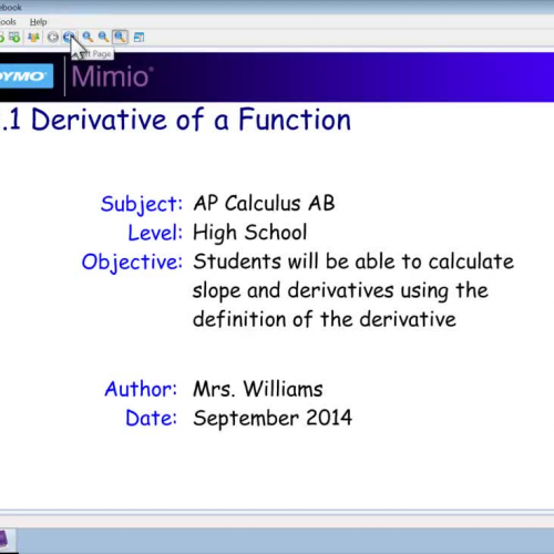 3.1 - Derivatives of a Function