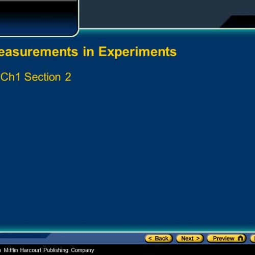 Physics Ch1Sect2 Measurements In Experiments