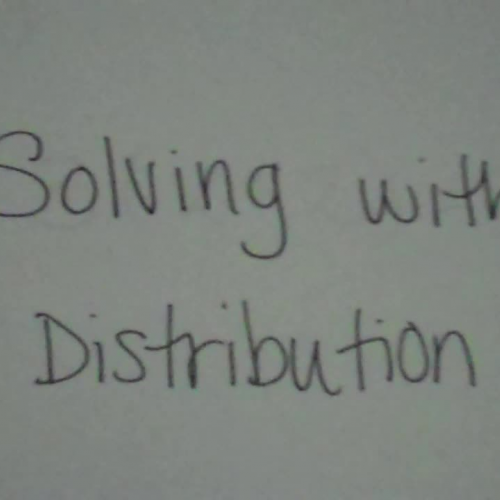 Solving with Distribution