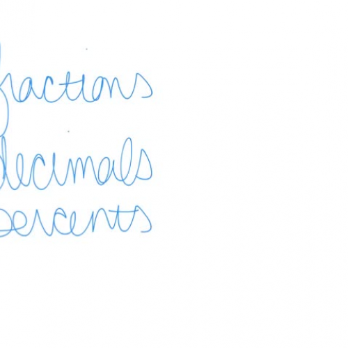 Fractions, Decimals, Percents
