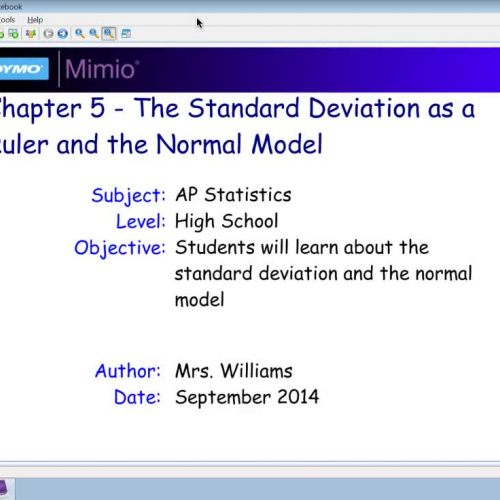 Chapter 5 - The Standard Deviation as a Ruler and the Normal Model - Part 1