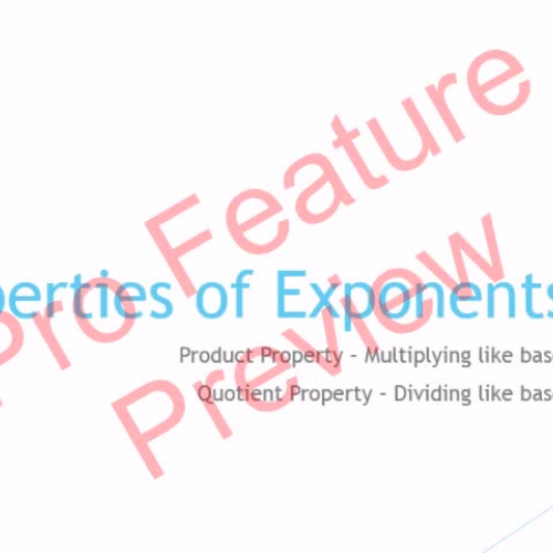 Properties of Exponents - Product Rule/Quotient Rule