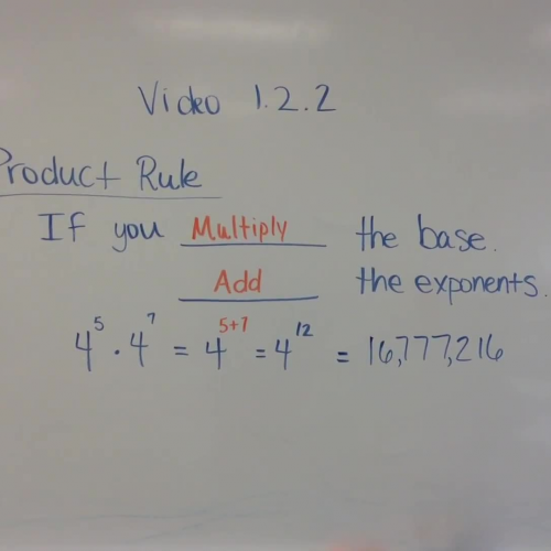 Video 1.2.2 Exponent Rules