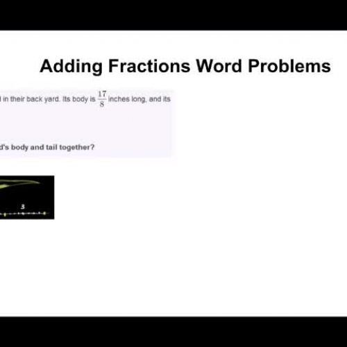 Adding Fractions Word Problems Level 3