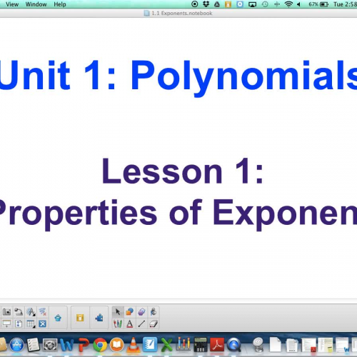 1.1 Properties of Exponents