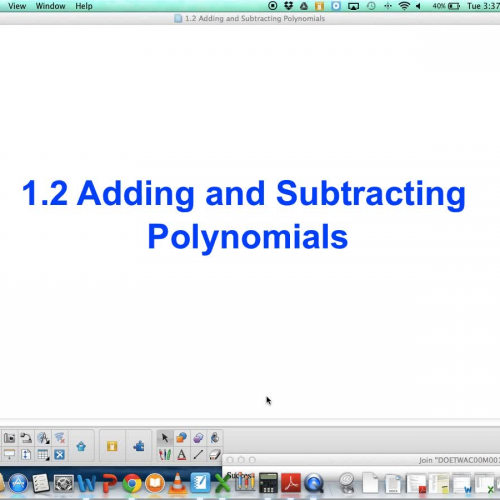 1.2 Add and Subtract Polynomials