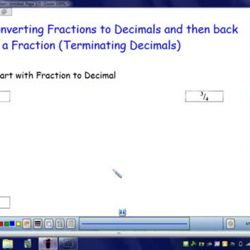 Converting Fractions to Decimals and Decimals to Fractions (Terminating Decimals)