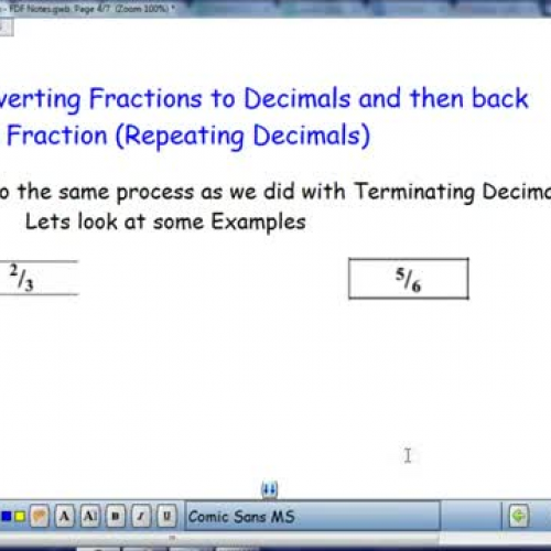 Fraction to Decimal Conversions: Repeating