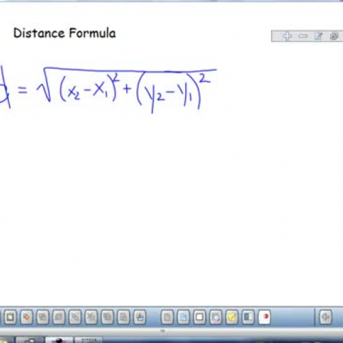 Distance Formula and the Pythagorean Theorem