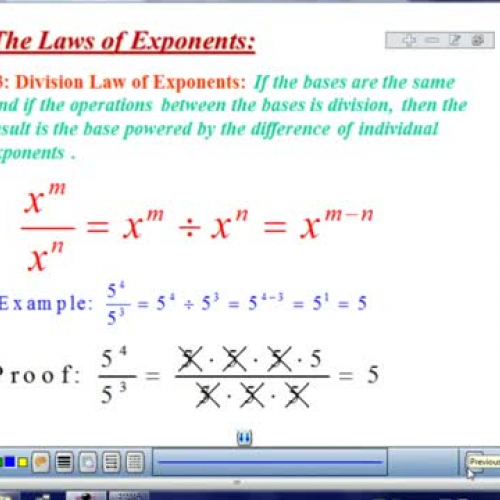 Dividing Exponents with the Same Base