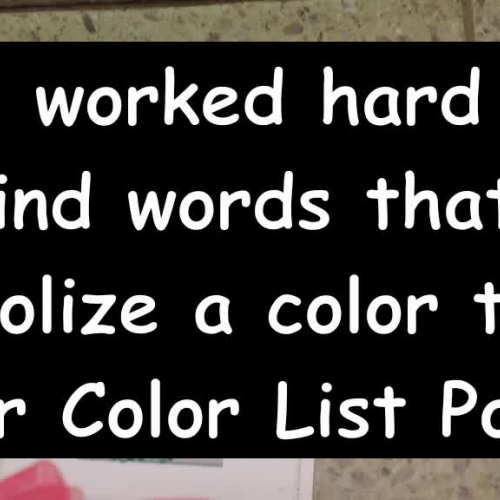 Color List Poem
