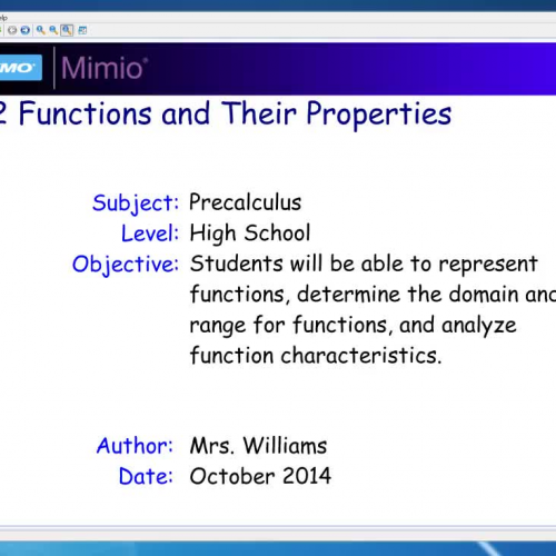 1.2 Functions and Their Properties - Part 1