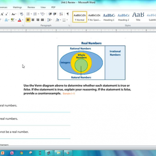 Unit 1 Review Part 1