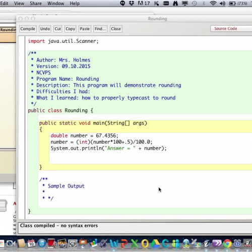 Rounding and Casting in Java