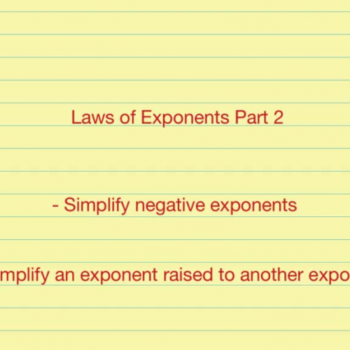 Laws of Exponents Part 2