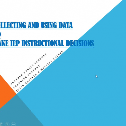 Using Data to Make Instructional Decisions(Progress Monitoring) Pt. 1